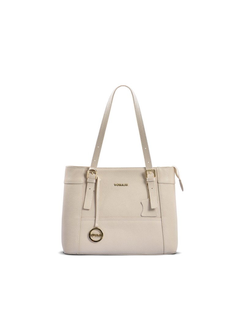 Vonaju White Timeless Leather Bag